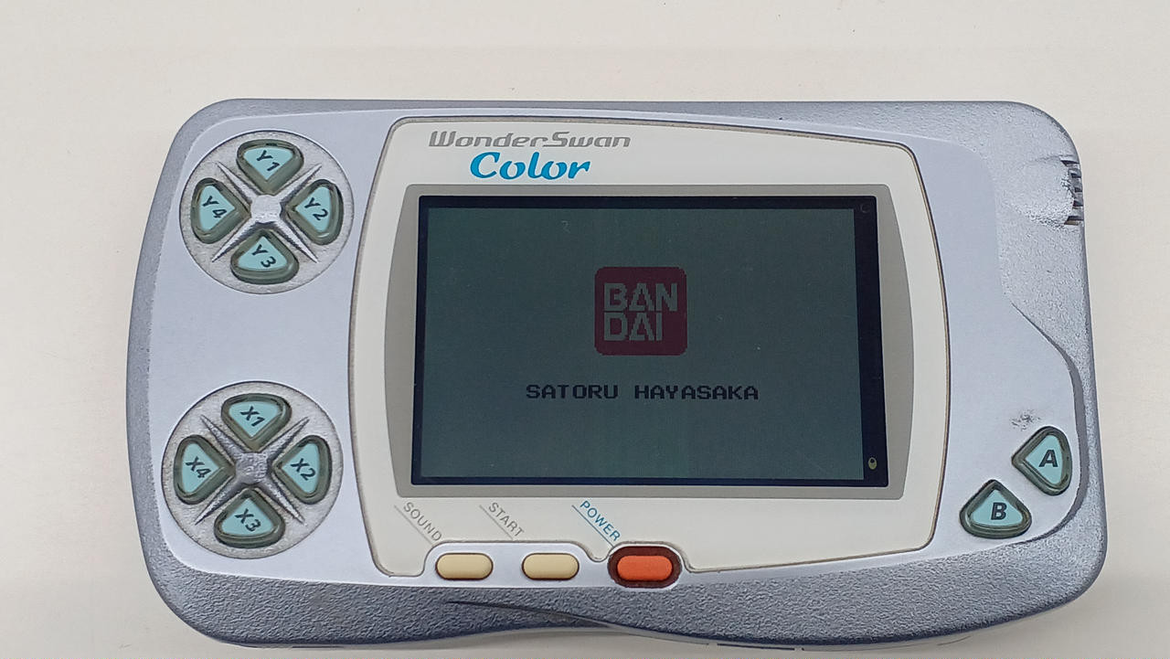 BANDAI WonderSwan Color SWJ-777C2B Crystal Silver Japan Tested Console Used