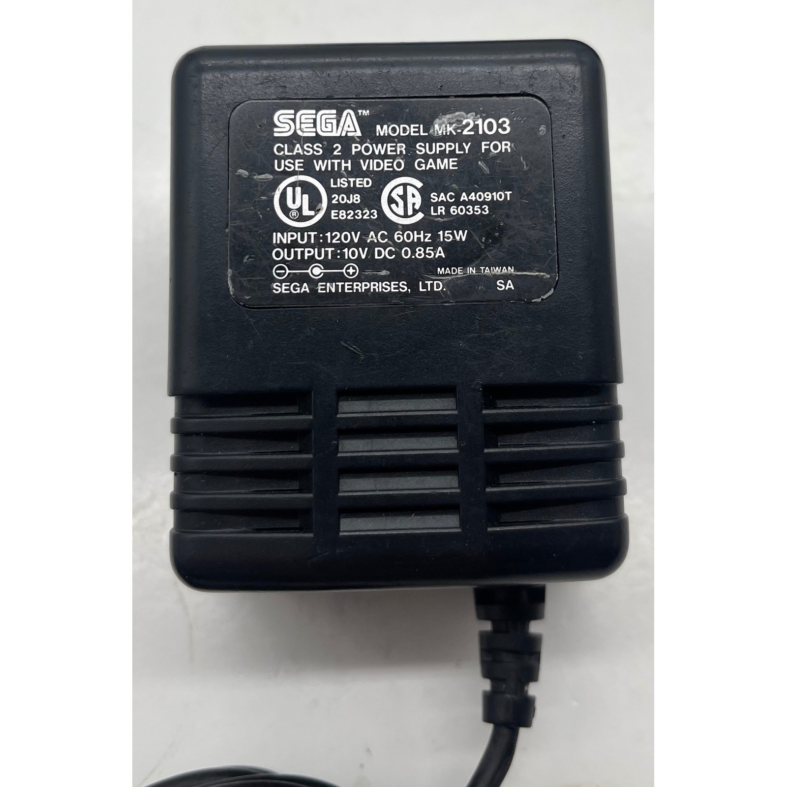 Sega Genesis Model 2 Console MK-1631 Black with OEM MK-2103 Power Supply Adapter