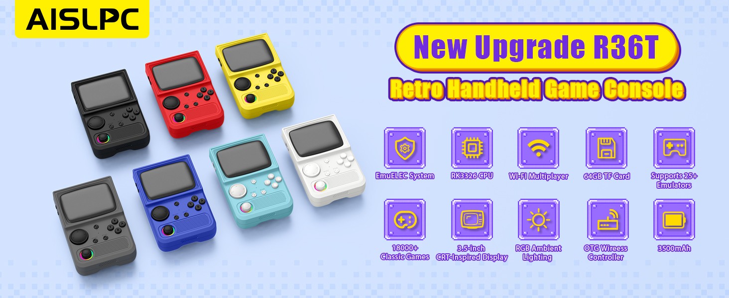 Retro TV Handheld Game Console 3.5» IPS Screen 22000