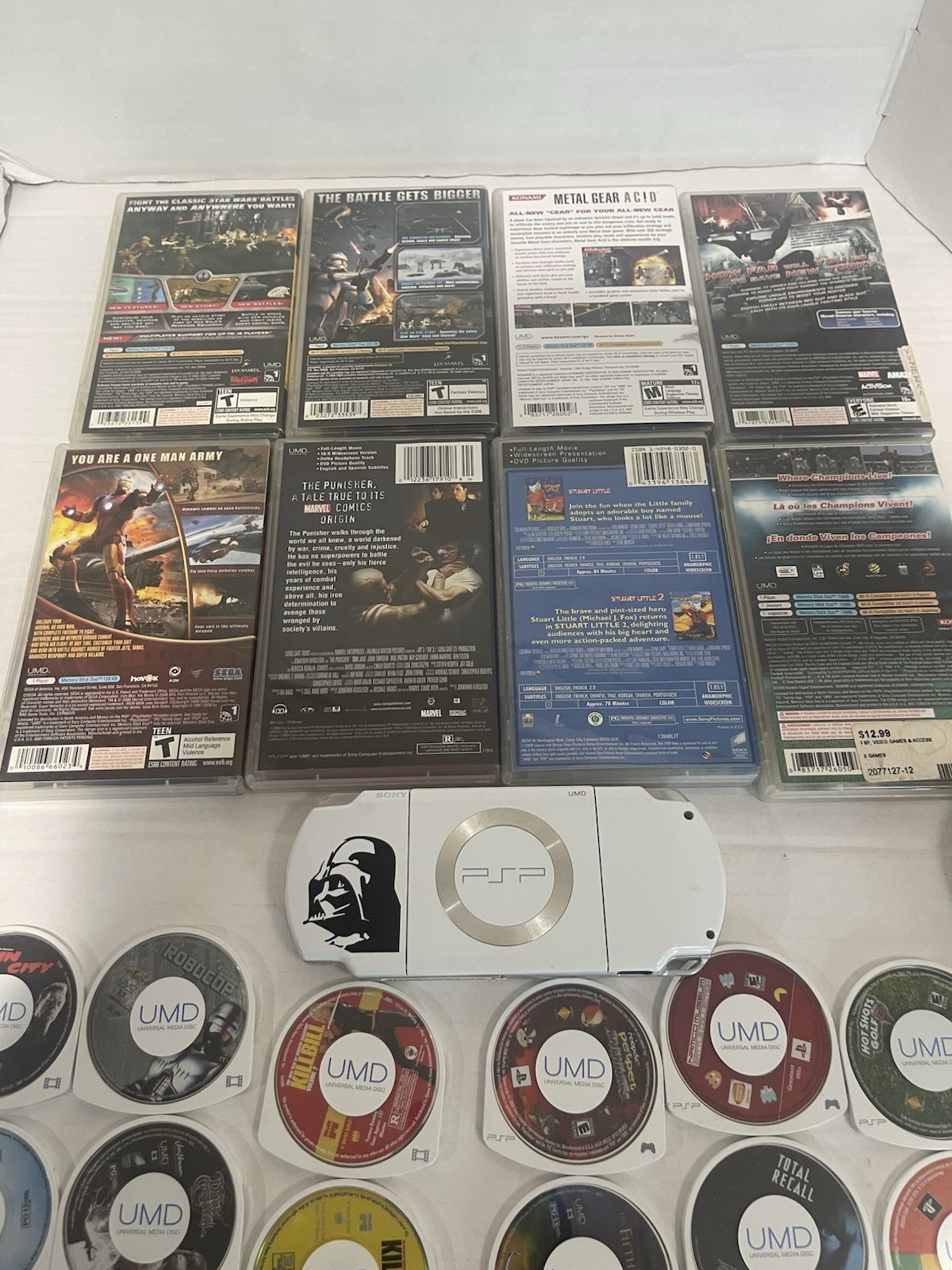 Star Wars Limited Edition Darth Vader PSP-2001 Bundle 20+ UMD’s READ, Chk Img