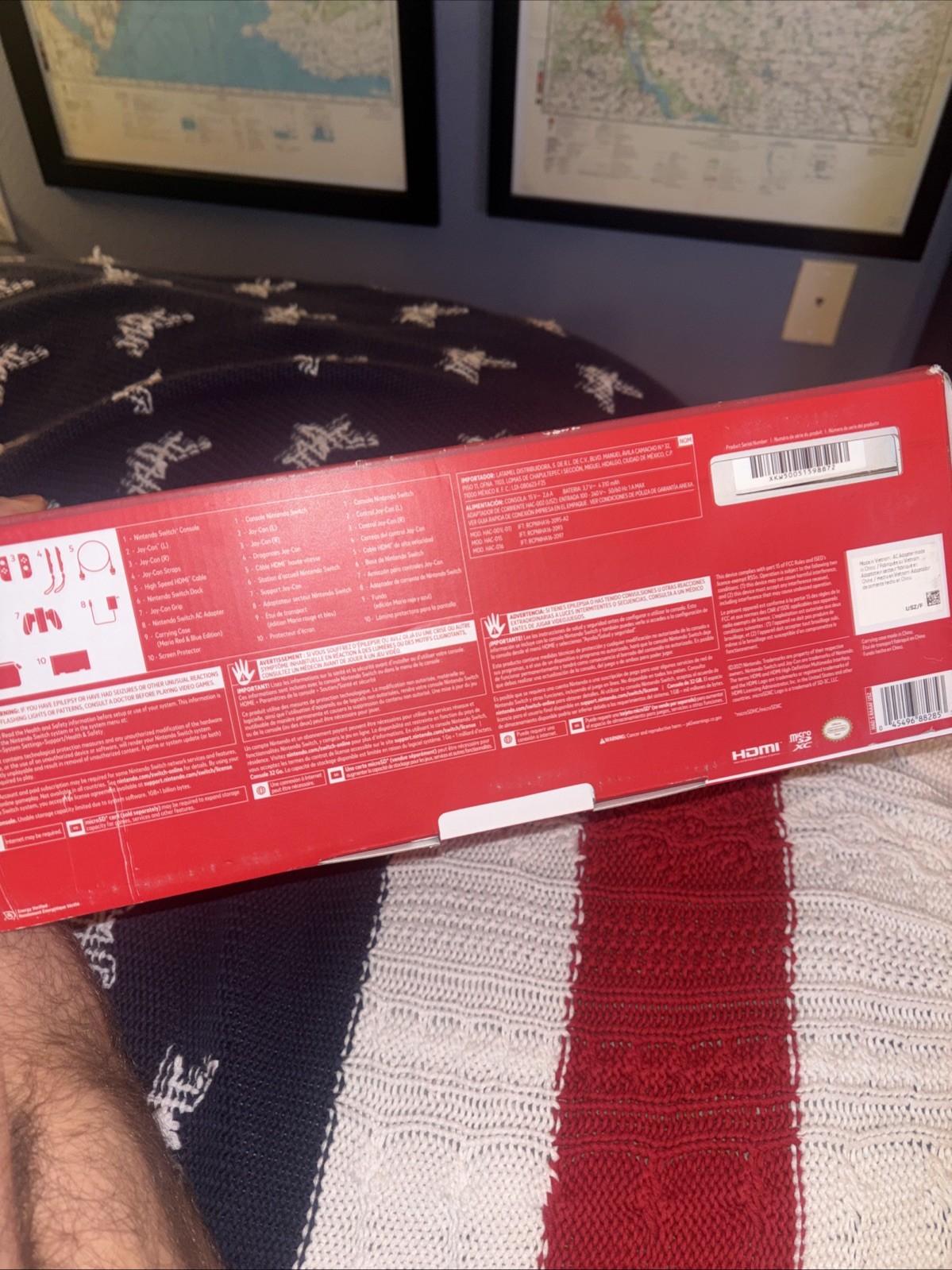 Nintendo Switch HAC-001(-01) Mario Red & Blue Edition – 32GB