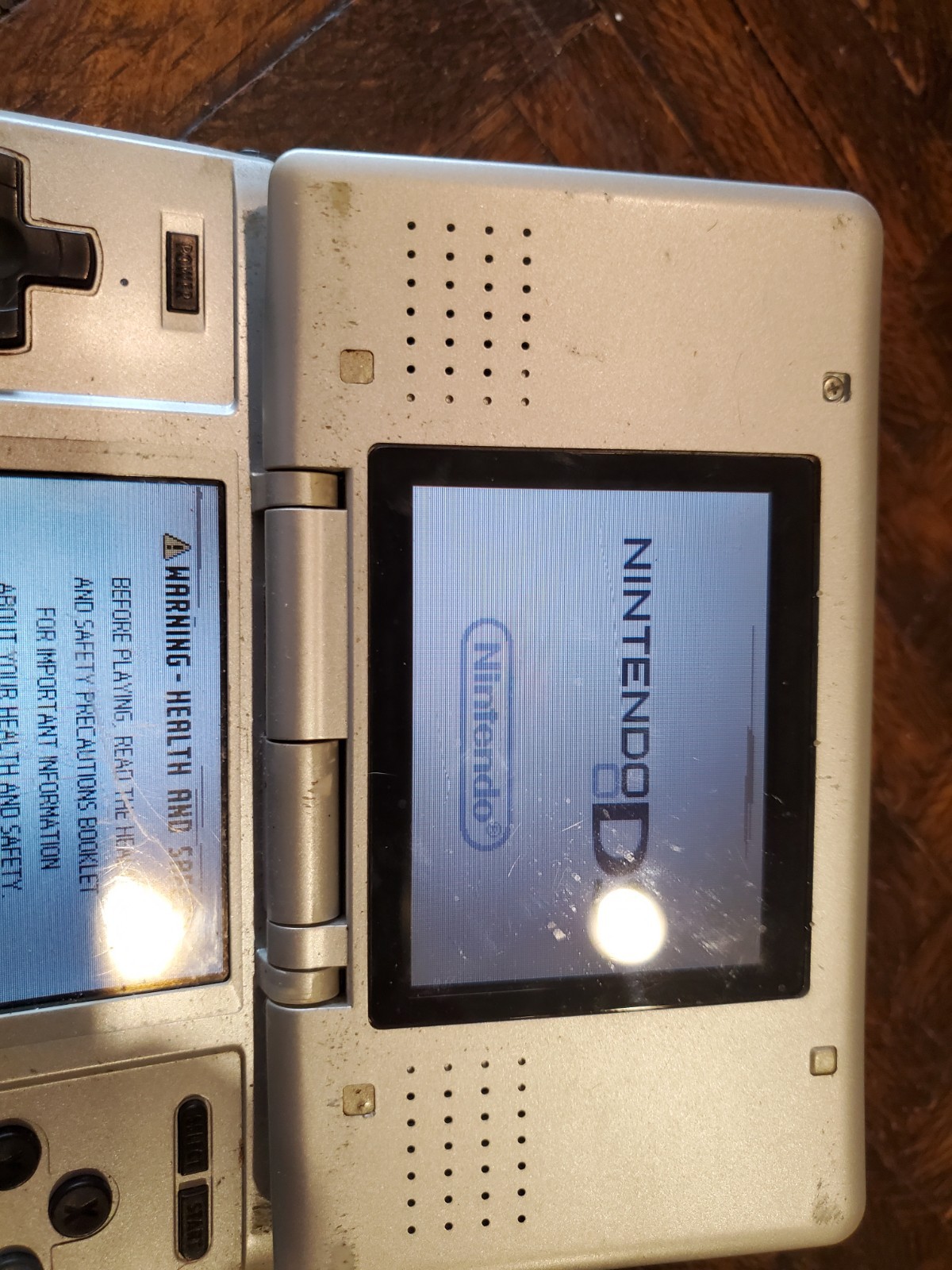 Nintendo DS Silver Handheld System, Works, Shows Wear
