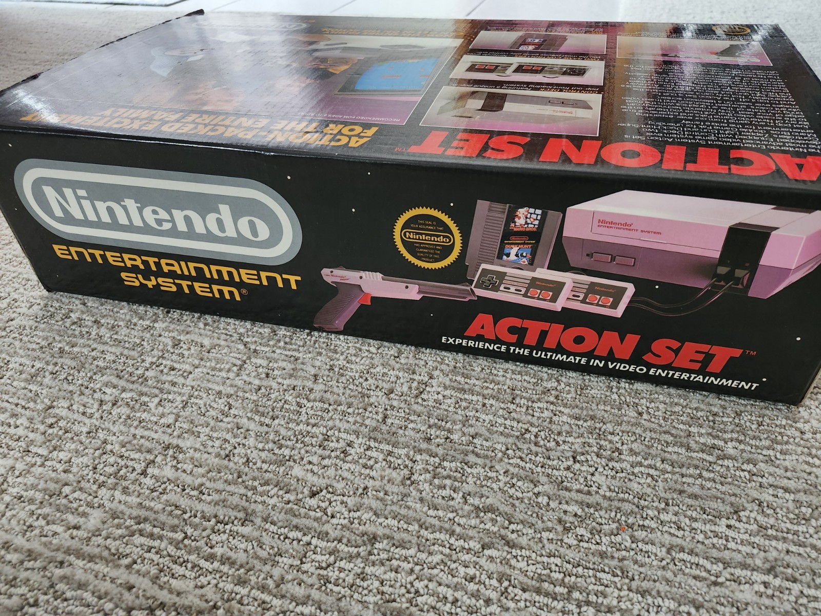 Nintendo NES Action Set Complete in Box CIB System W/ Baggies & RARE Converters!