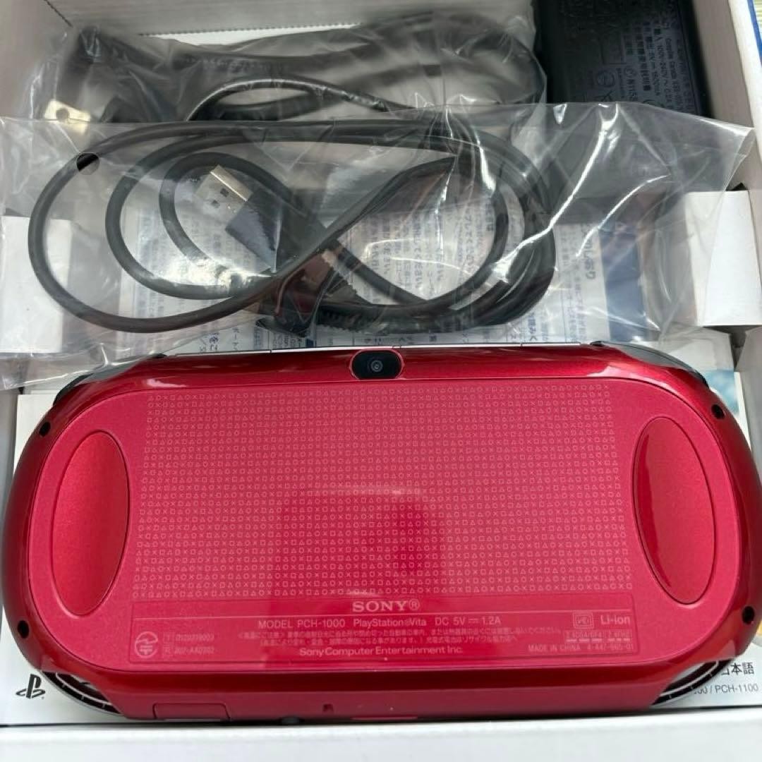 SONY PS Vita Console PCH-1000 WiFi Model Cosmic Red with Box Tested