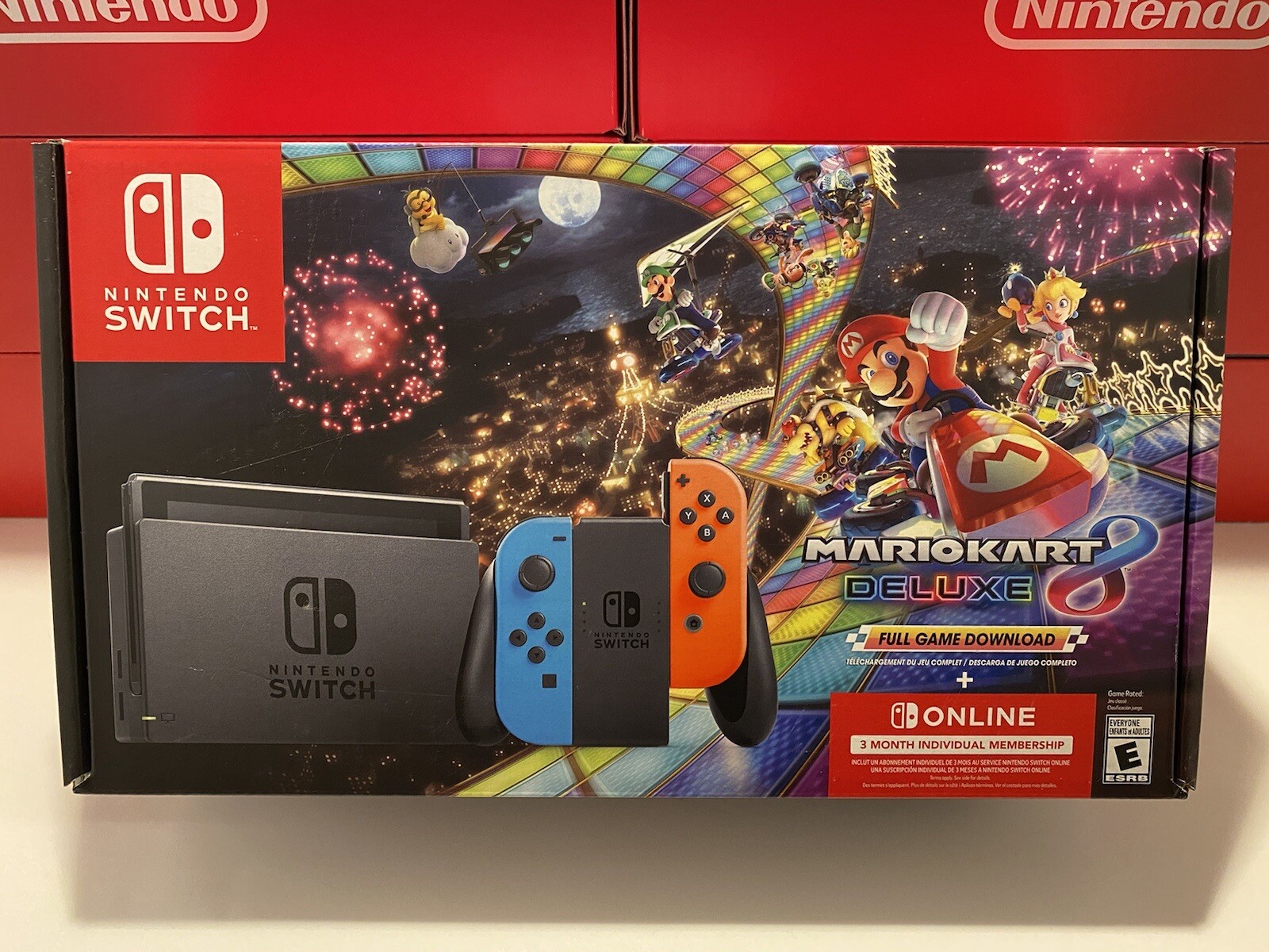 NEW Nintendo Switch Console Mario Kart 8 Deluxe Bundle Neon Blue/Red SHIPS ASAP!