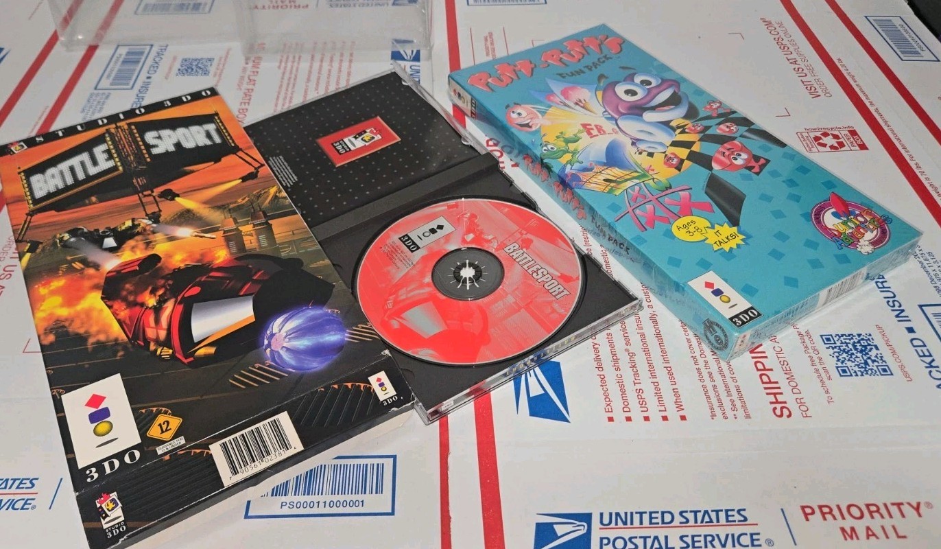 5 3DO Games Including Bc Racers, Space Hulk, New Sealed Putt-putts Fun Pack