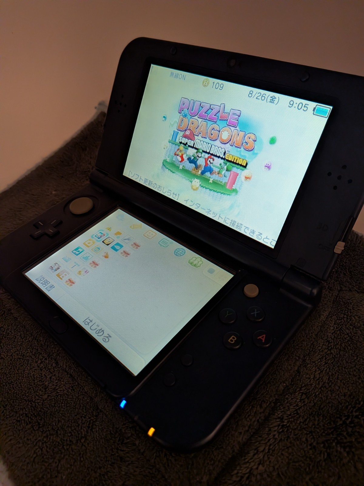 【Excellent5】Nintendo NEW 3DS LL XL Blue Handheld Used Game Console From Japan
