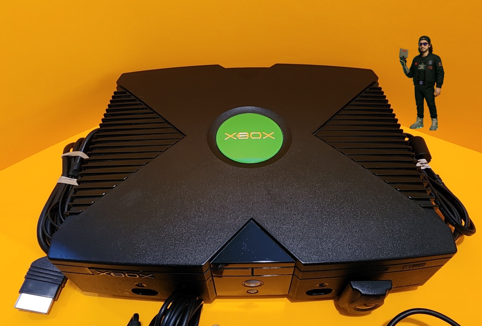 Original Xbox Console Tested DVD Logitech Wireless Adapter Controller Burnout 3