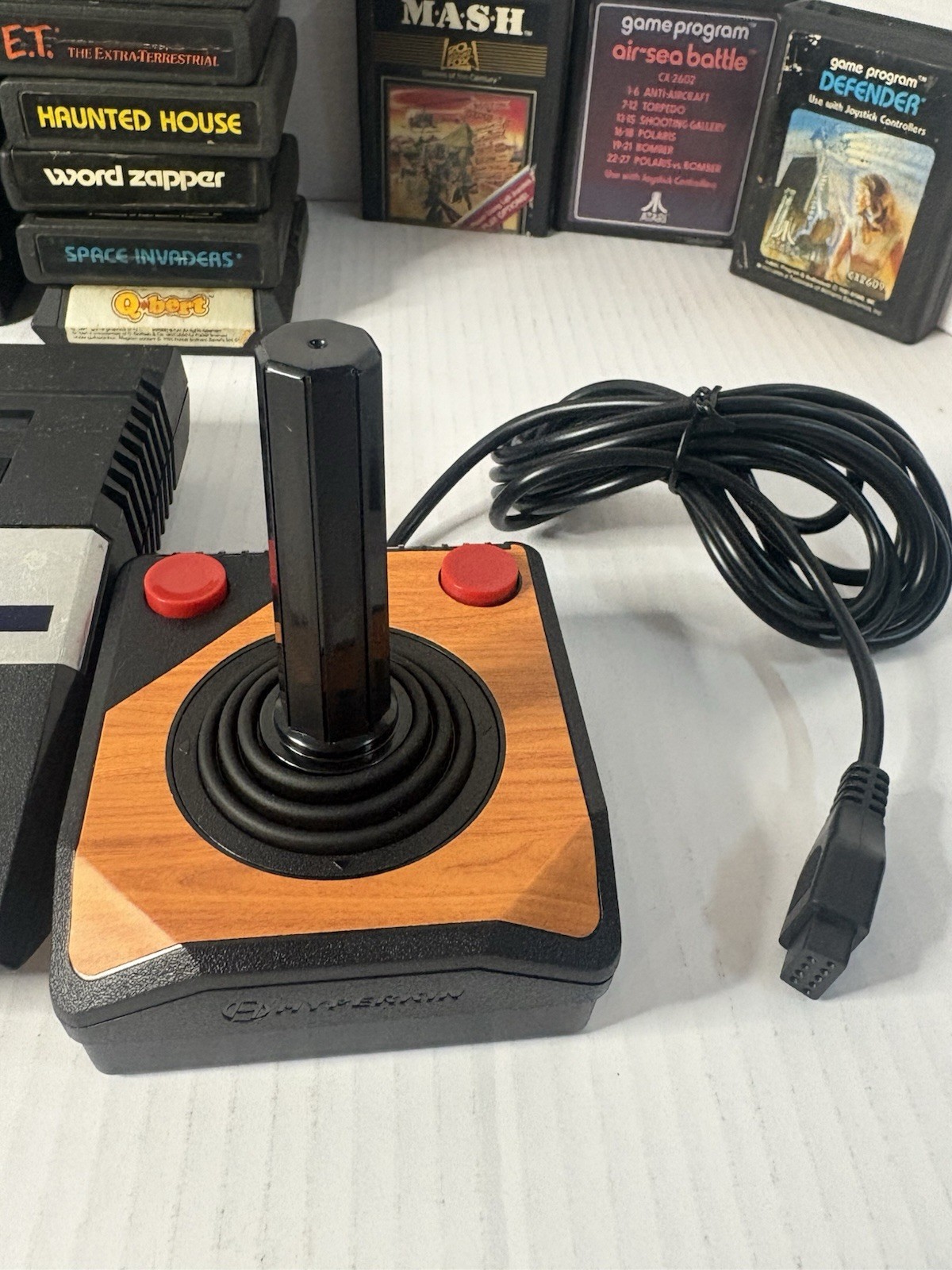 Atari 2600 Junior Jr Console System Bundle 12 Games, Joystick And Storage Case.