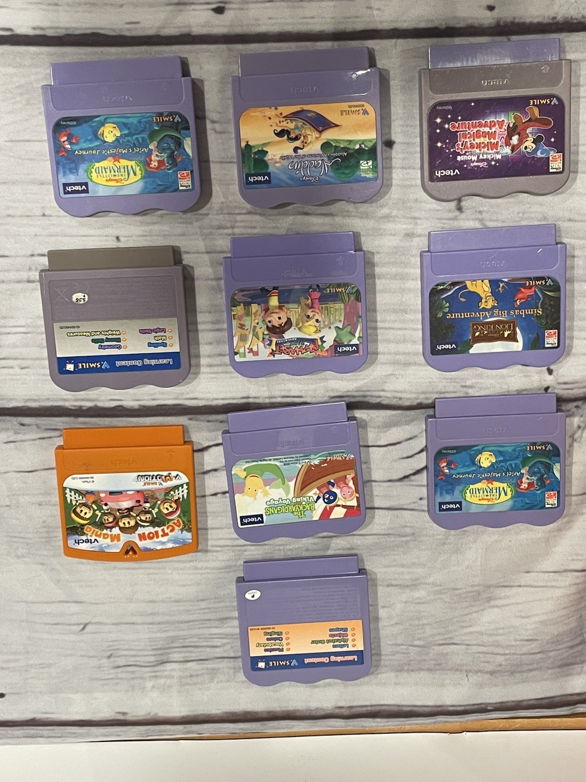 Vetch System LOT W/1 Controller and 10 Games (V Tech V.Smile) Disney Works READ!