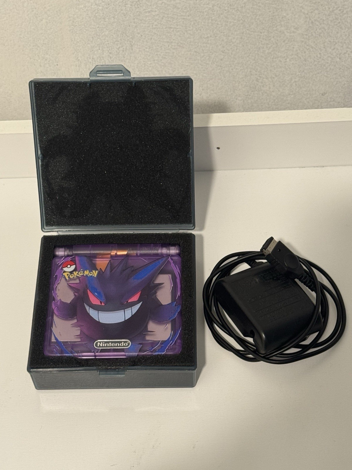 Nintendo Game Boy Advance SP Custom Pokemon Gengar Clear Purple Backlight GBA