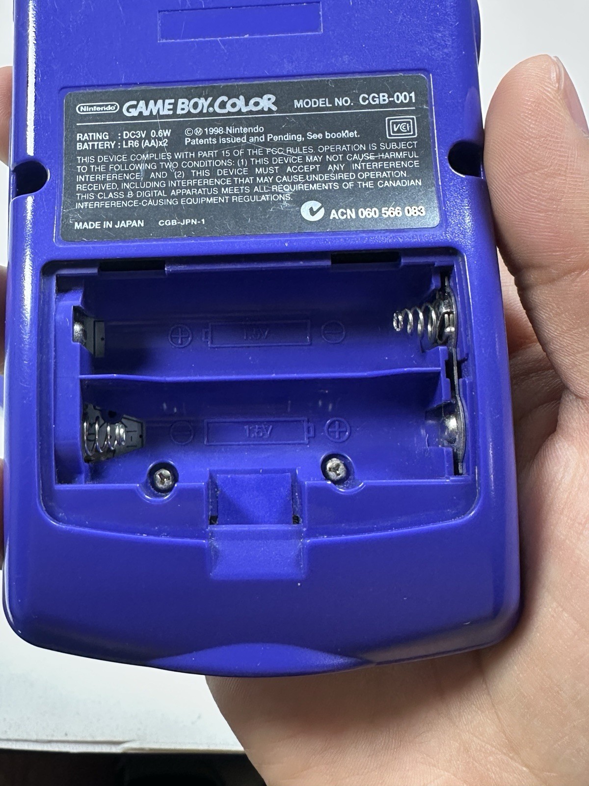 Nintendo Game Boy Color Pokémon Grape Console Bad Speaker READ!