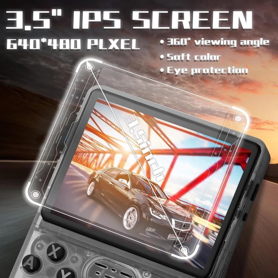 R36S R40S PRO Handheld Video Game Console 30000 Games 3.5 Inch Screen
