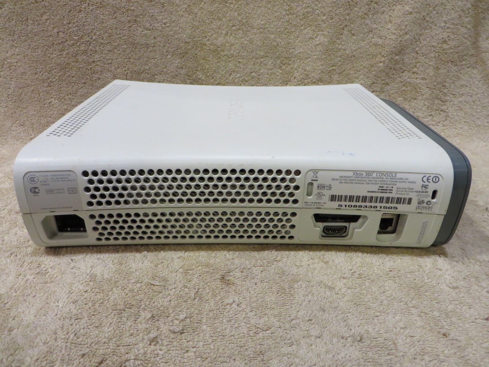 Microsoft Xbox 360 Fat AS IS – UNTESTED – Console Only For Parts Or Repair