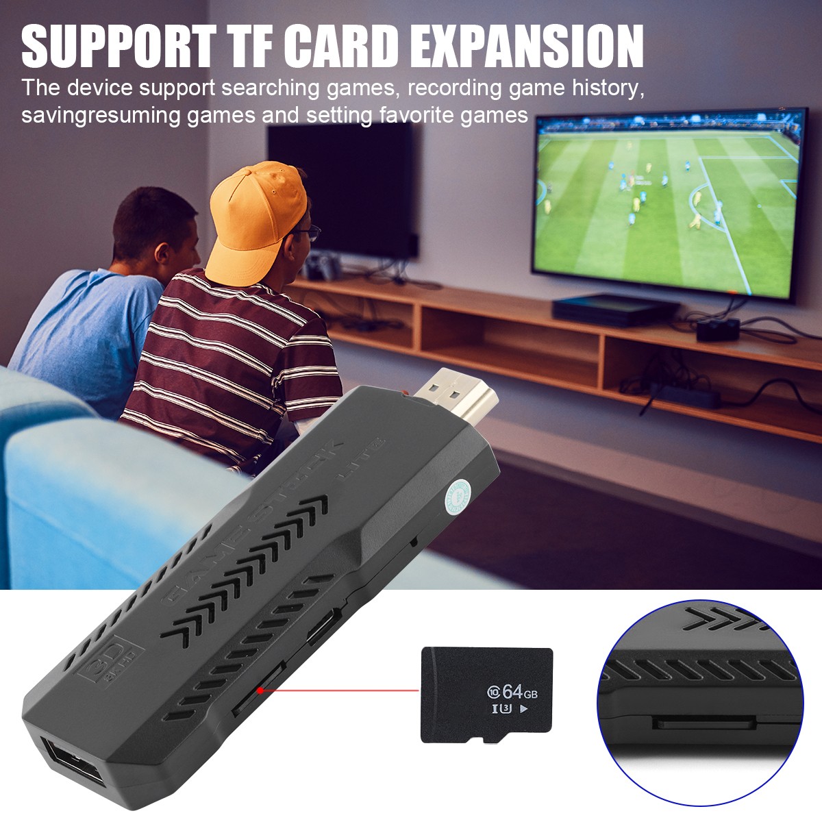 Video Game Console Retro 58000+Games TV Stick 256G 4K HDMI 2 Wireless Controller