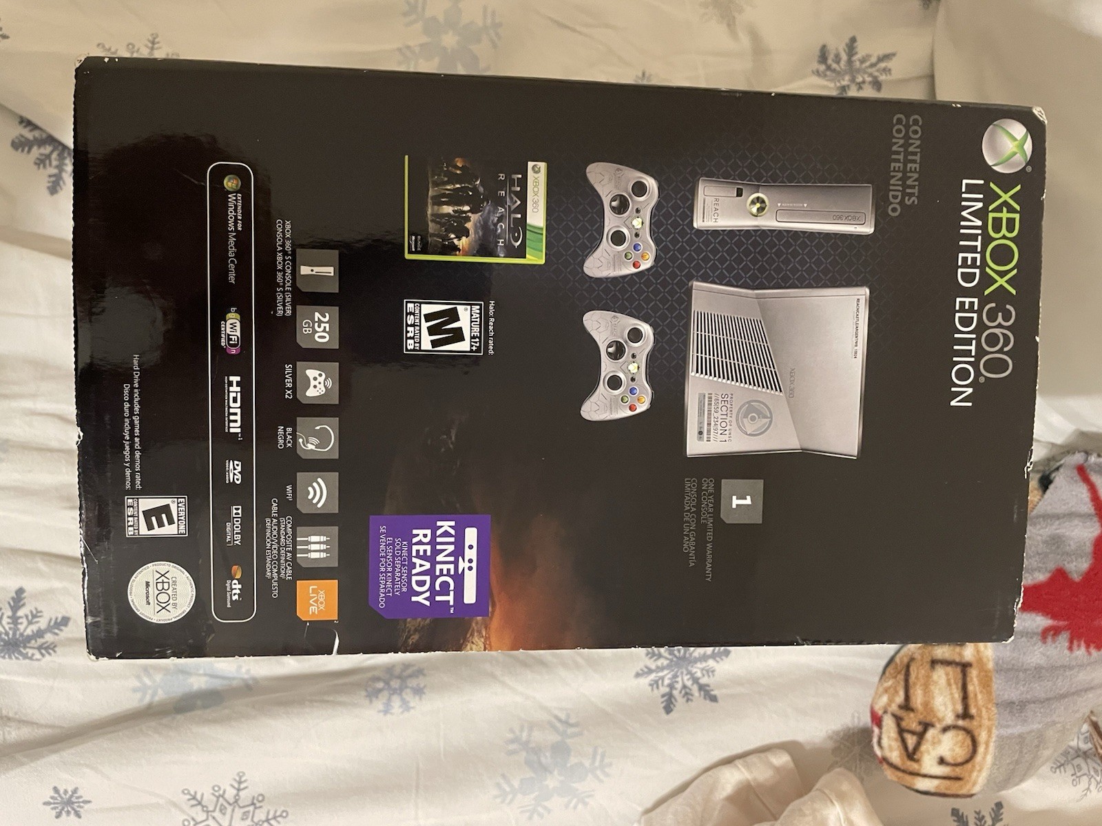 Xbox 360 Halo Reach Edition Console CIB-Extra Controller-Cooling Fan-Cables-Nice