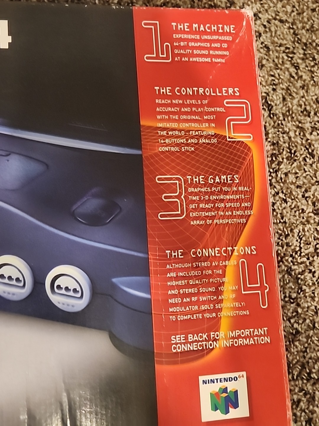 Nintendo 64 Atomic Purple Console Bundle – Empty Box Only – Rare Target Variant!
