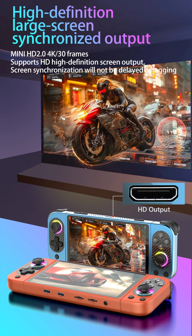 D50 Max Android Handheld Game Console, 5 Inch Touch Screen, Open Source