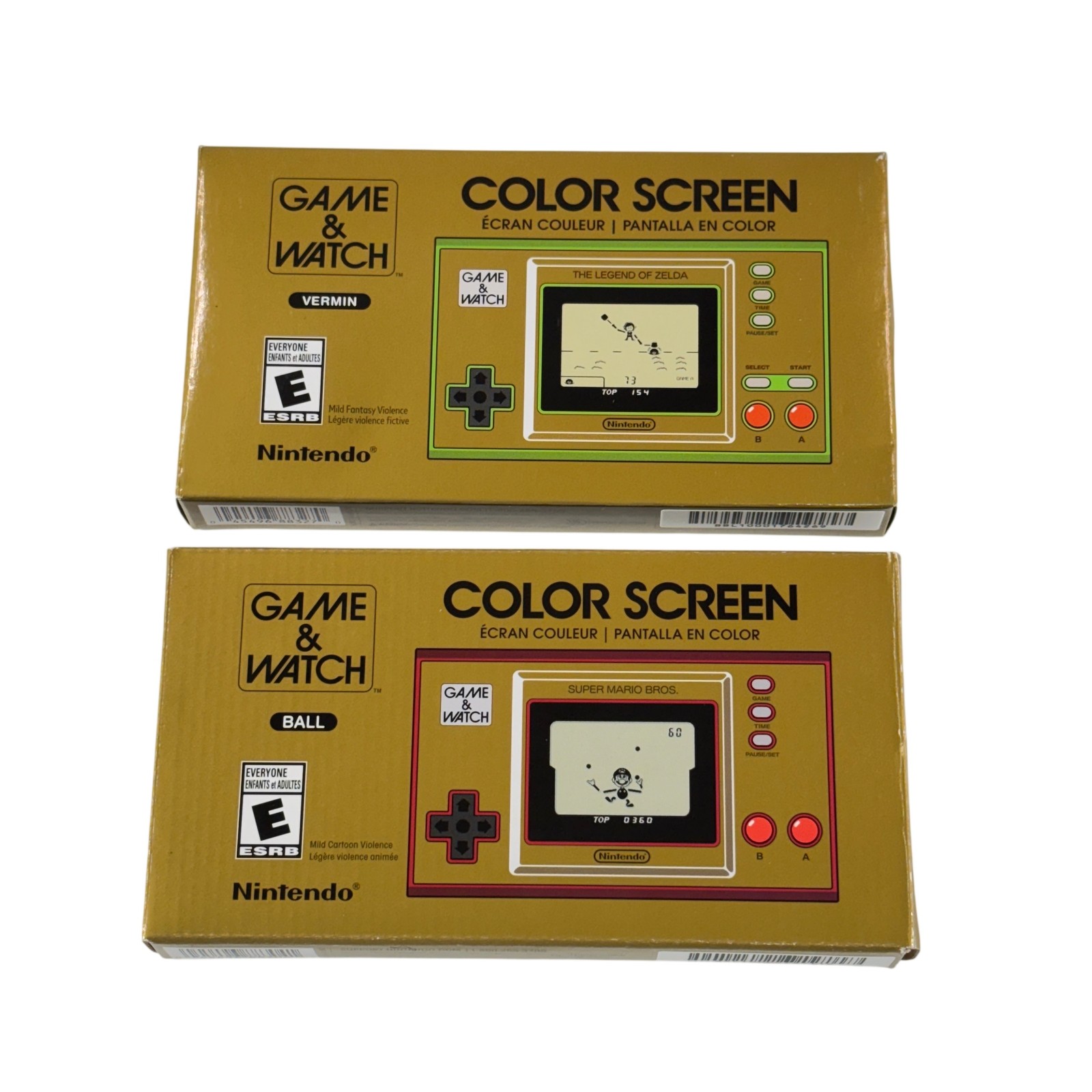 Nintendo Game & Watch The Legend of Zelda/Super Mario Bros Gaming Bundle