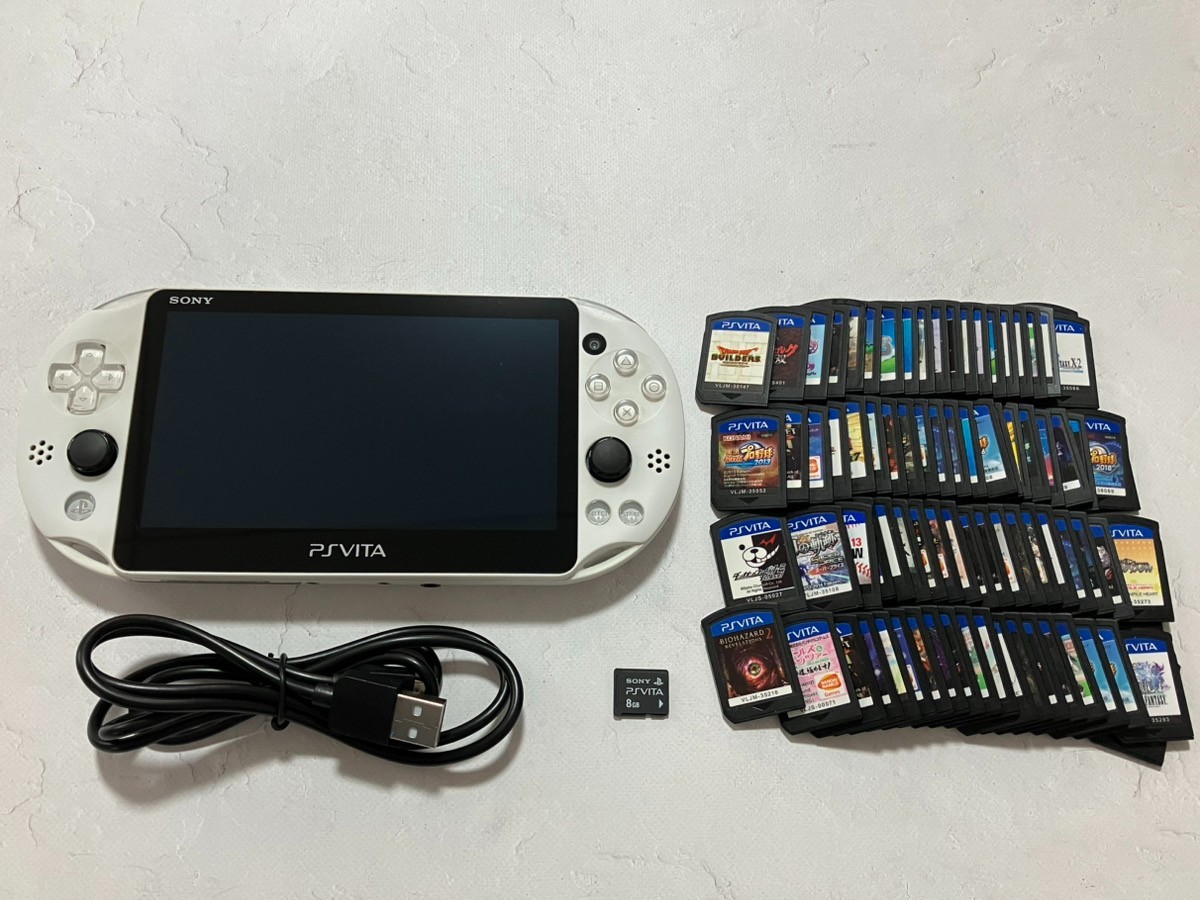 Sony PS Vita PCH-2000 Console with charger / Memory card random 2 games　from US