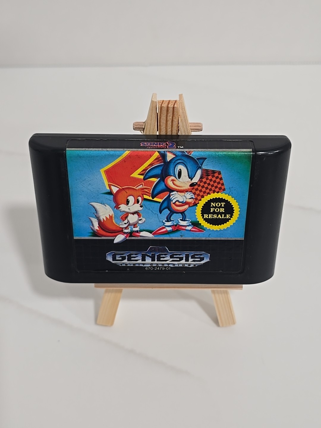 Sega Genesis II Console Model 1631 + 1 Controller & Sonic the Hedgehog 2 TESTED