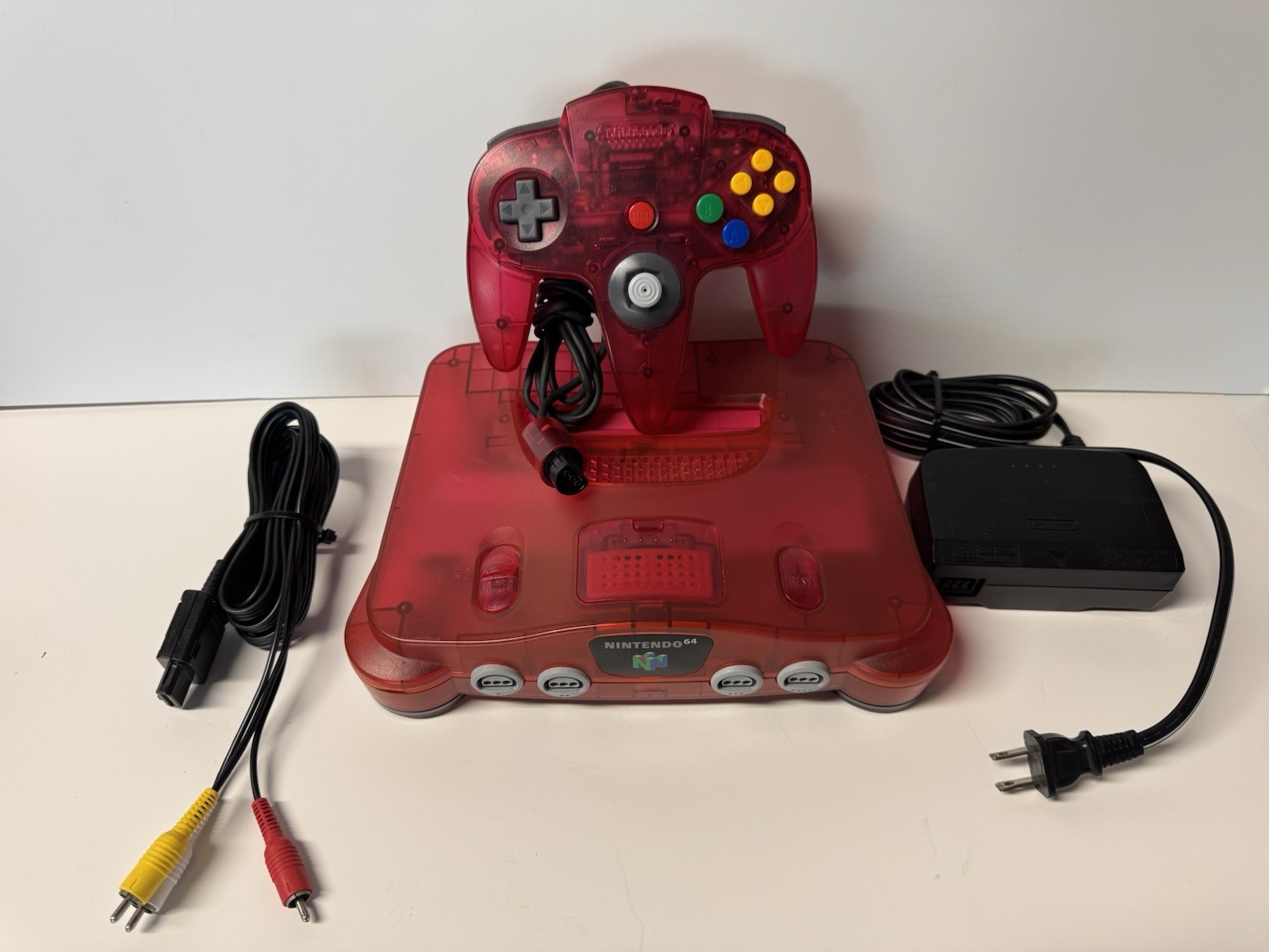 Nintendo 64 N64 Funtastic Watermelon Red Console + Controller & Expansion Pak!