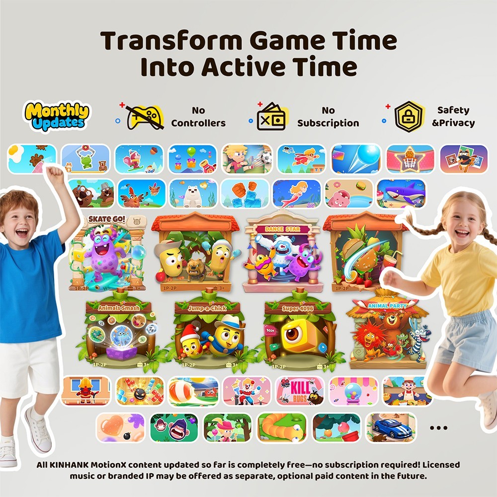 KINHANK MotionX Video Game Consoles for Kids & Families,Continuous updates