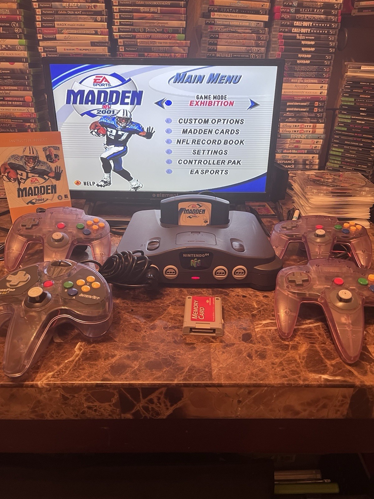 Nintendo 64 Console Atomic Purple Controller Bundle w/ Game & 4 🎮 *Tested*