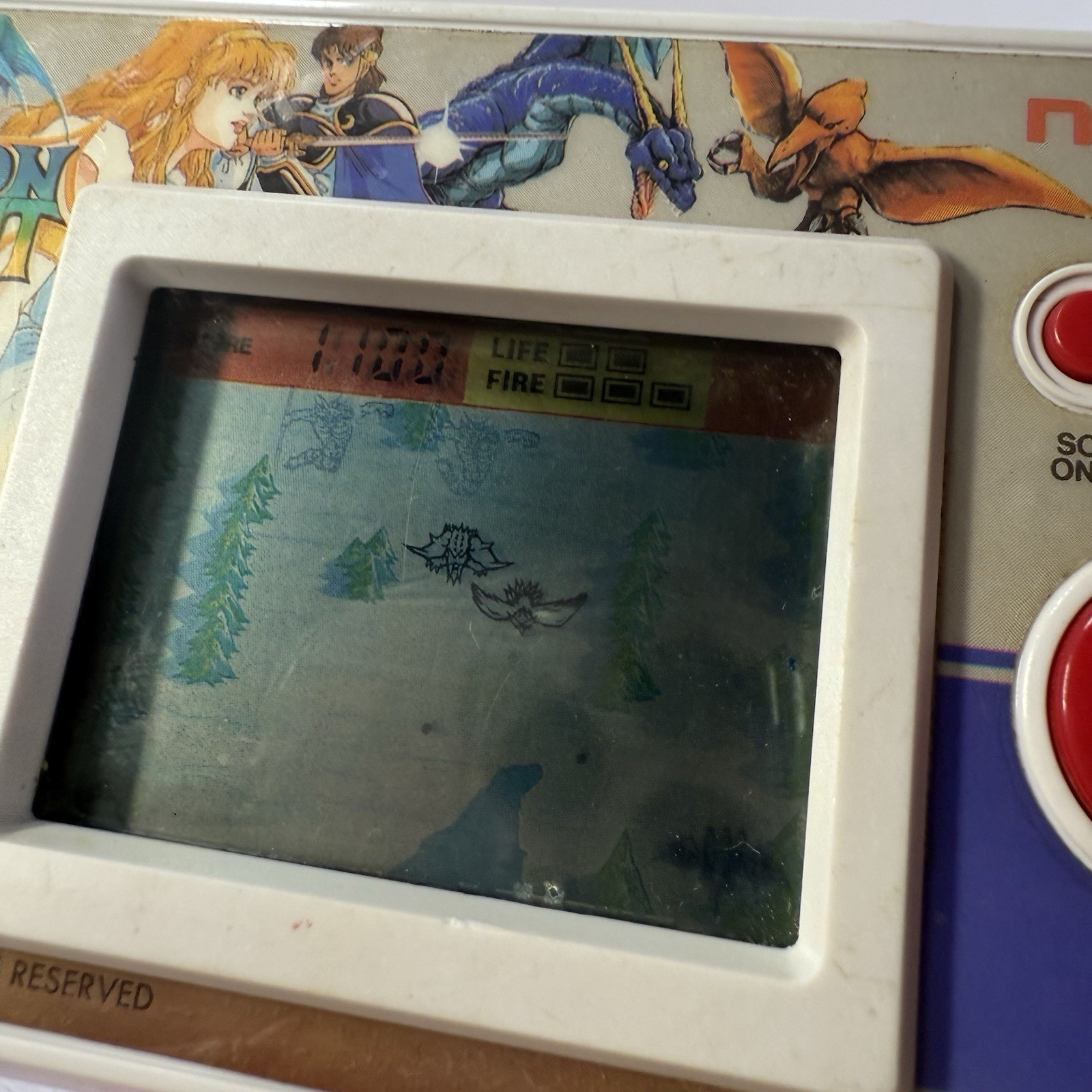 Dragon Spirit Handheld Electronic Game Console 1987! Rare Working Original