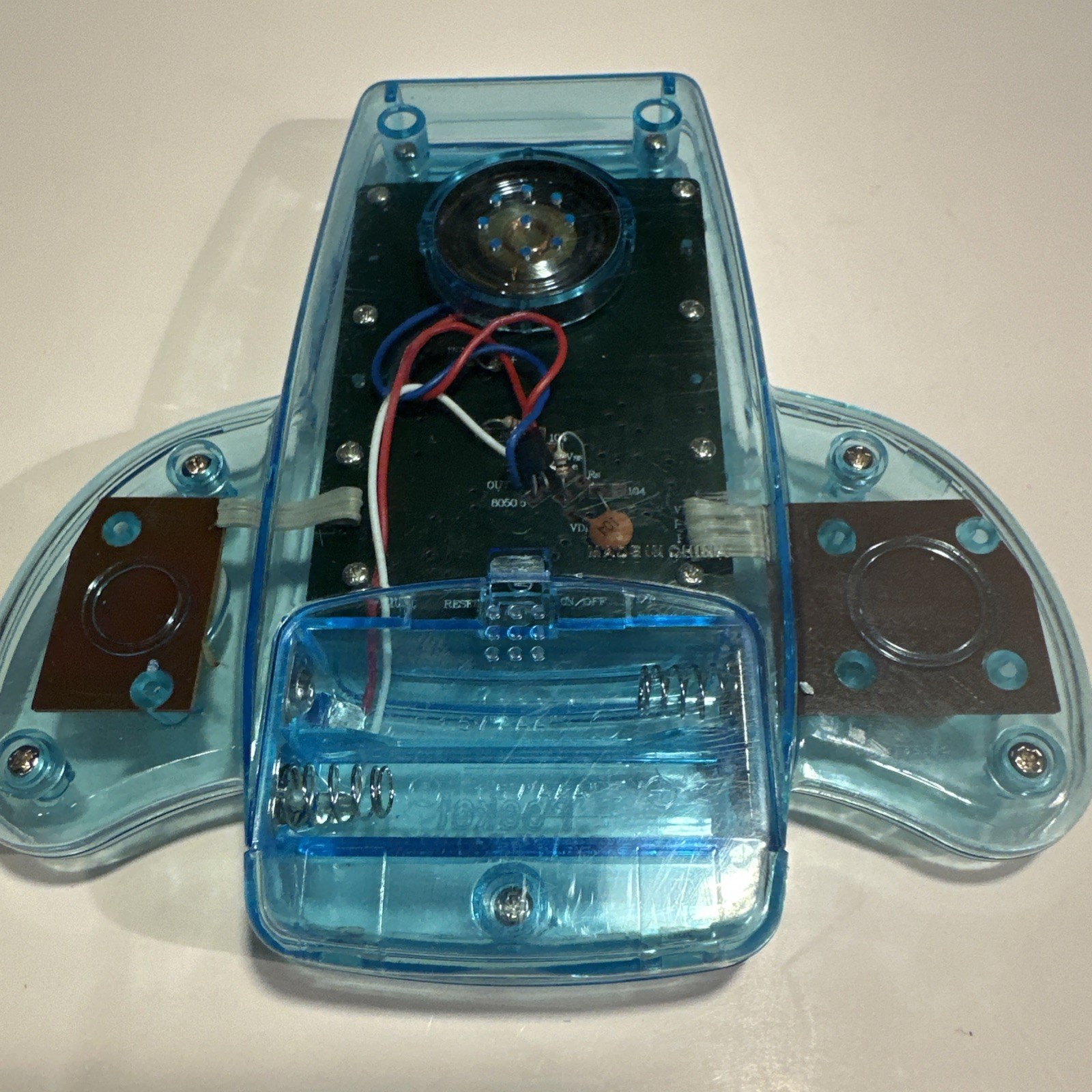 90’s Y2K Vintage Hand Held Pocket Game Player w/ Clear Blue Case- Tested