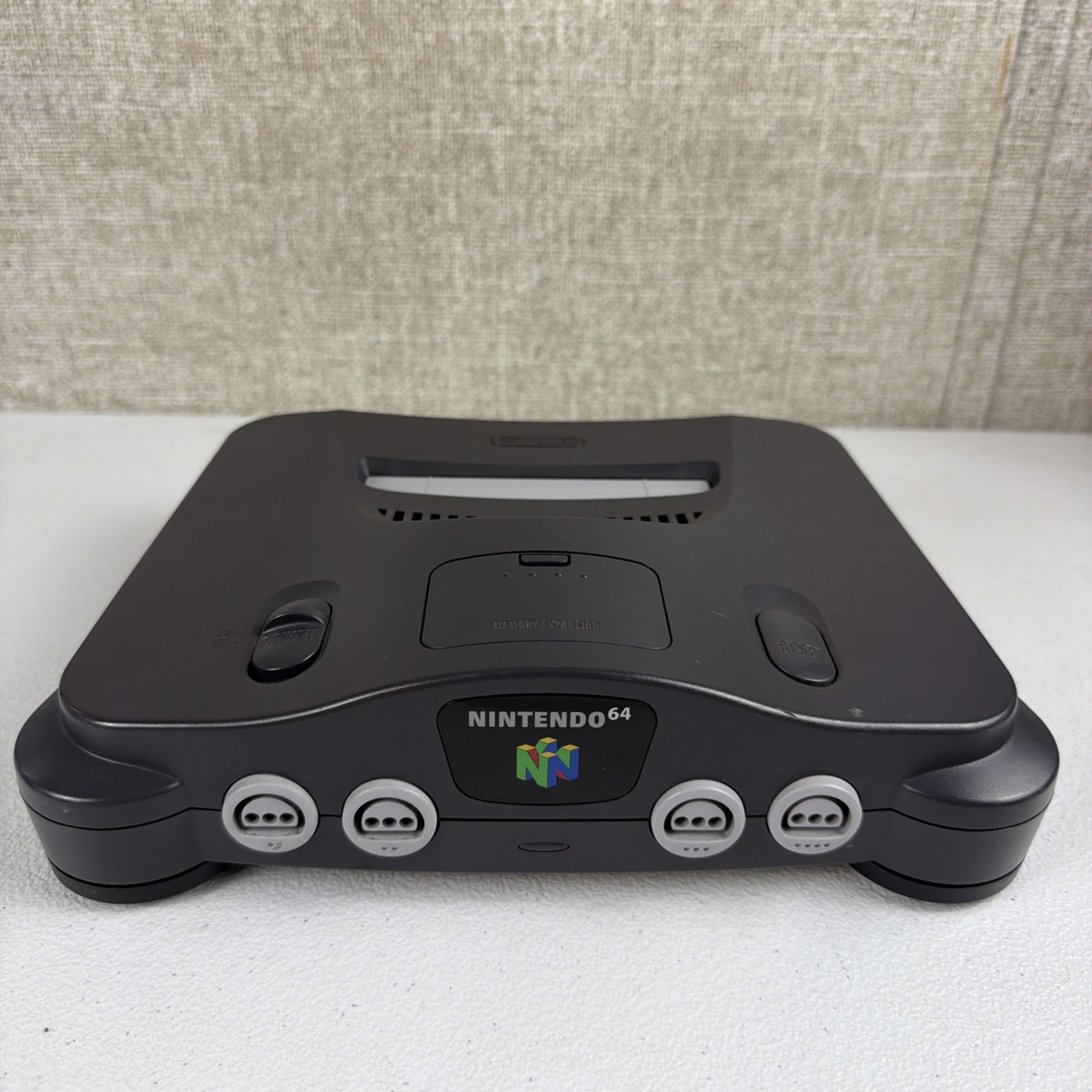Nintendo 64 Console ONLY – NUS-001 (USA) – Charcoal Tested Working W/ Jumper Pak