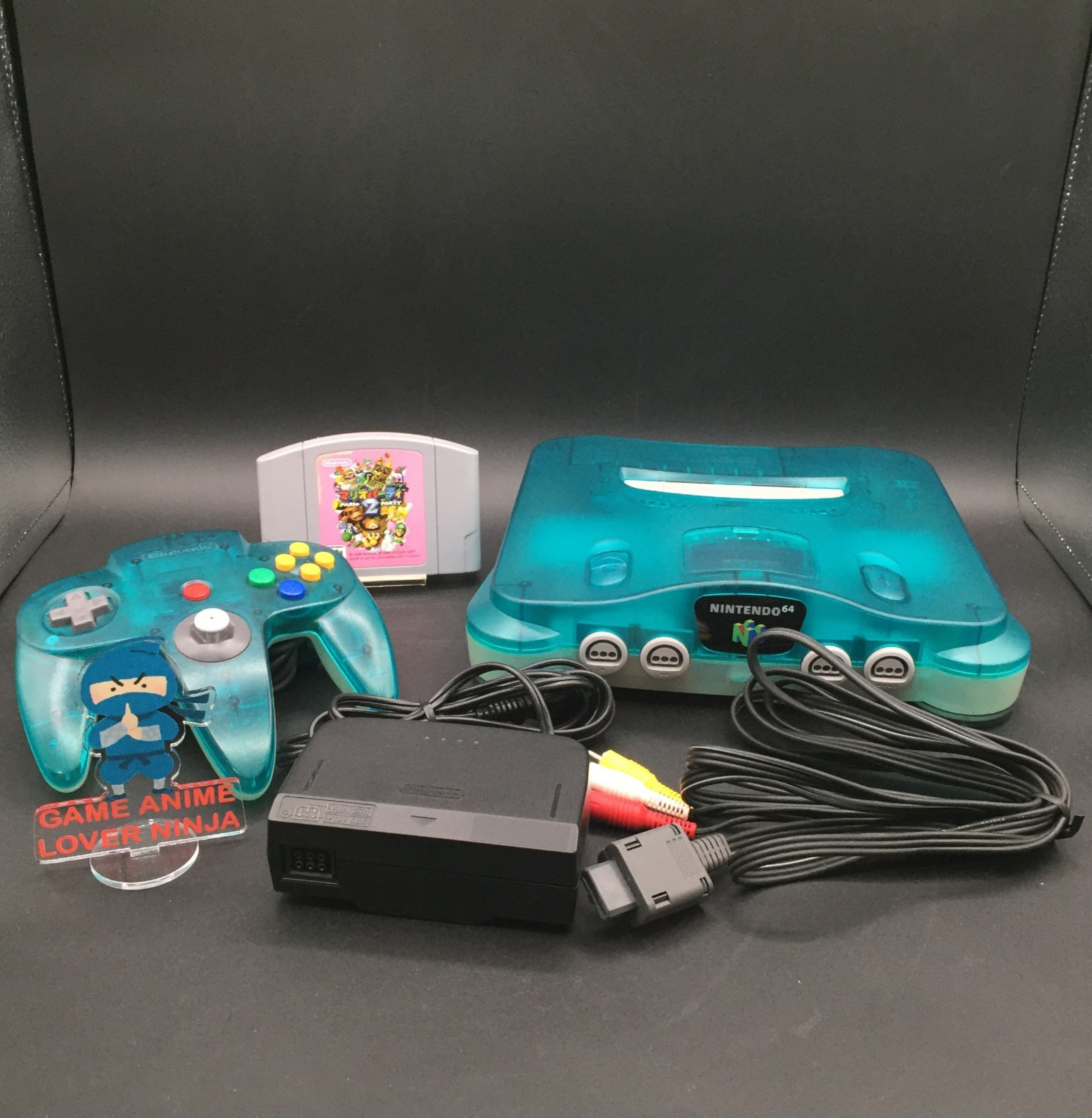Nintendo 64 Console Controller Clear Blue N64 Made in Japan Tested