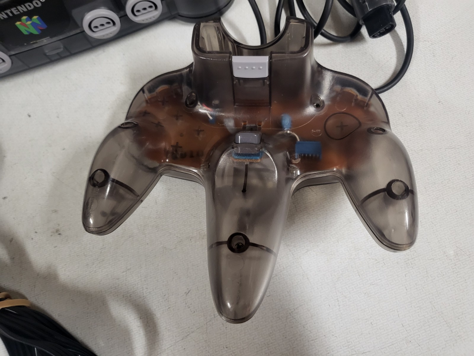 Nintendo N64 Smoke Clear Gray Funtastic Console OEM Controller Expansion READ