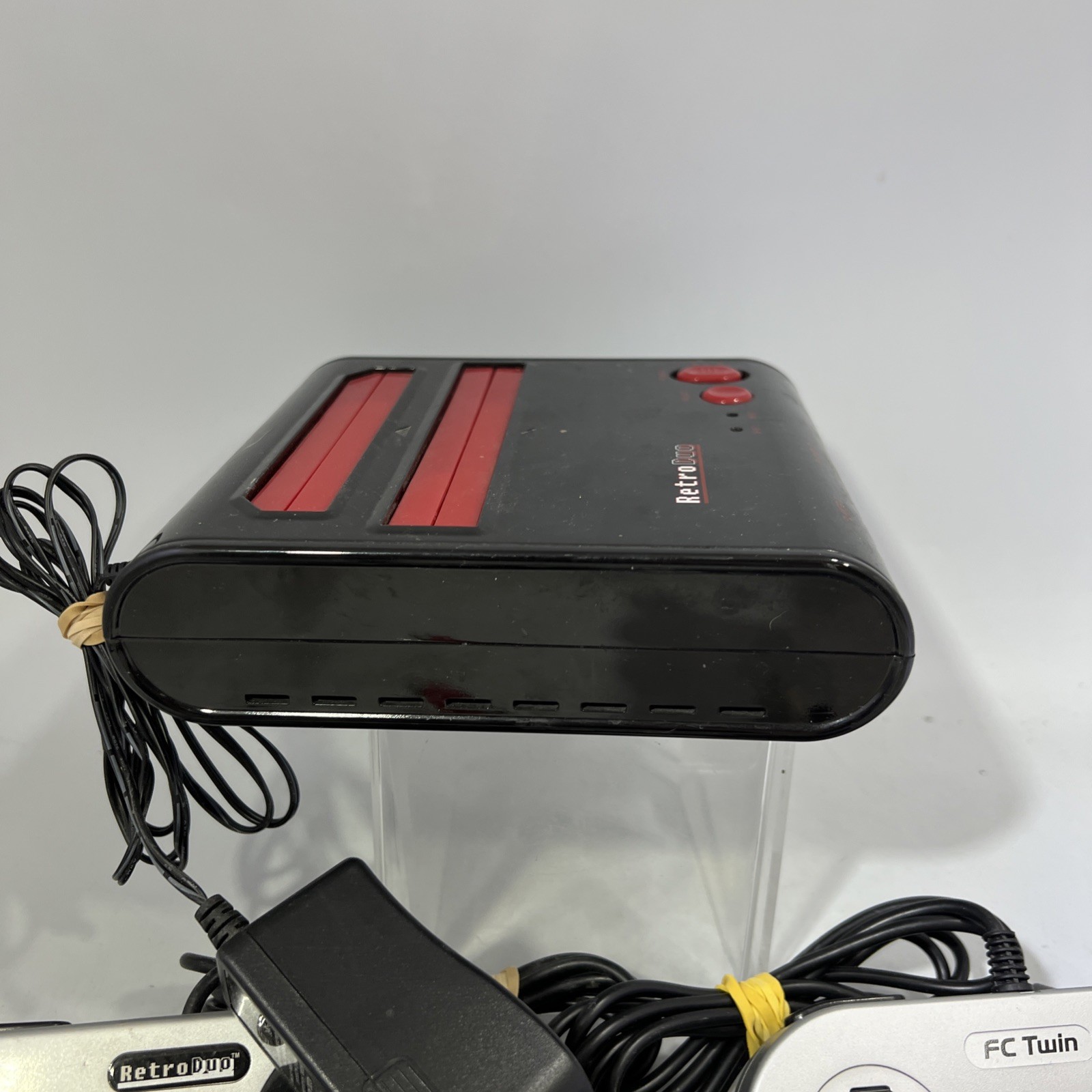 Retro-Bit Retro Duo Twin Video Game System Silver/Black 2 Controllers #ML