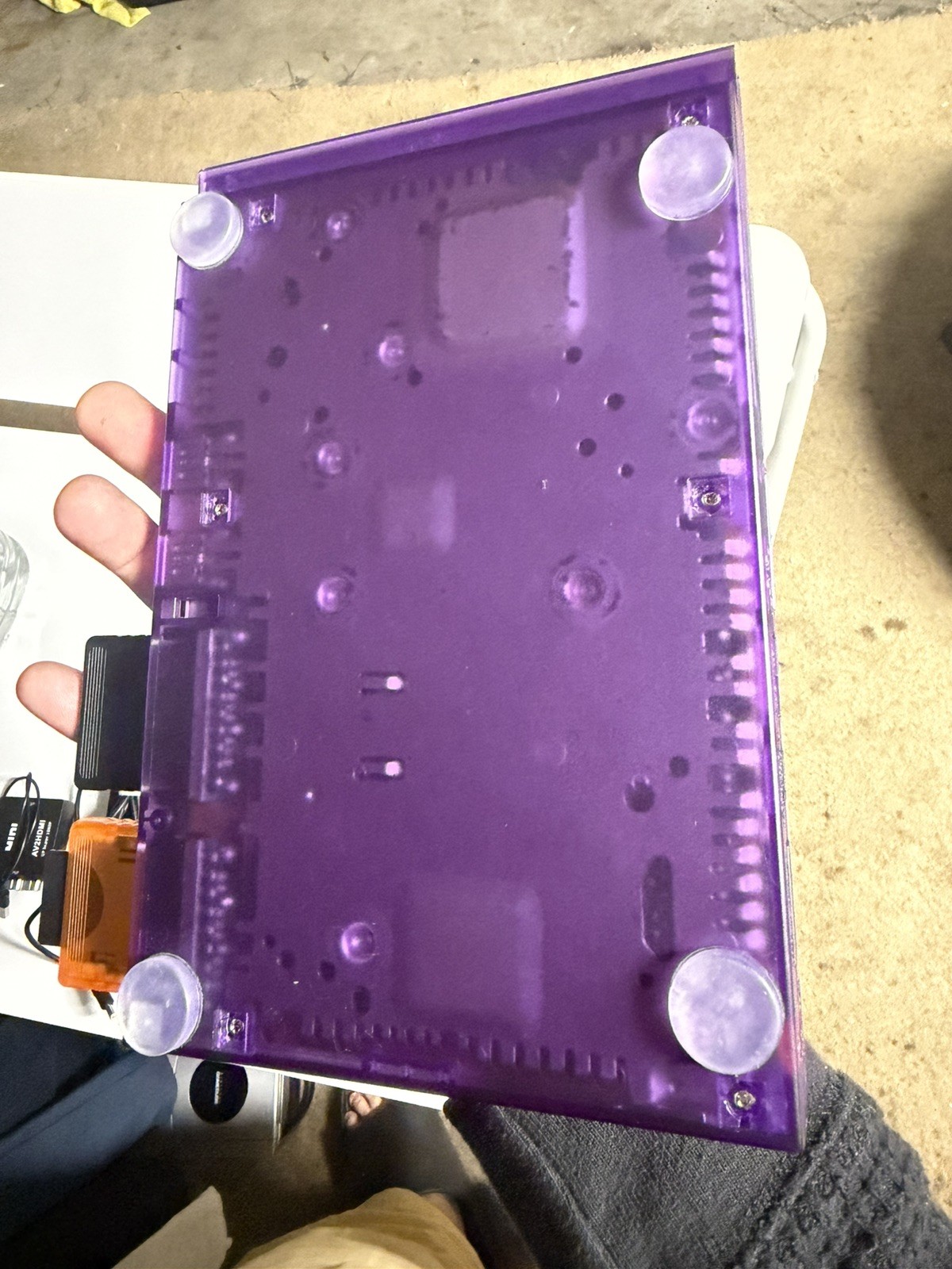 PS2 Slim Sony PlayStation Clear Transparent Purple Bundle Please See Pics