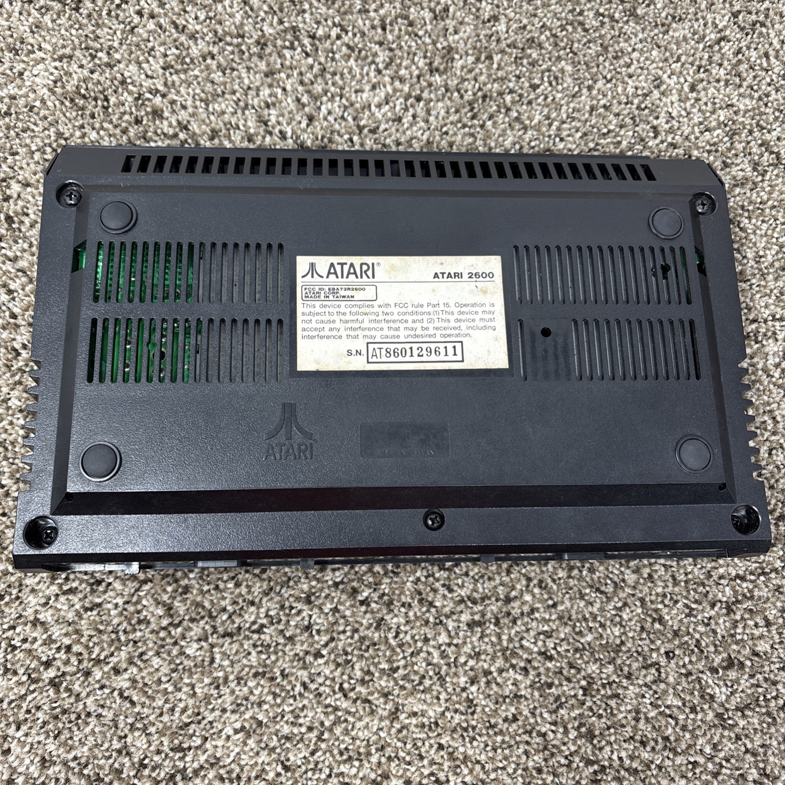 Atari 2600 JR Console In Box Tested With Matching Serial Number Tested READ
