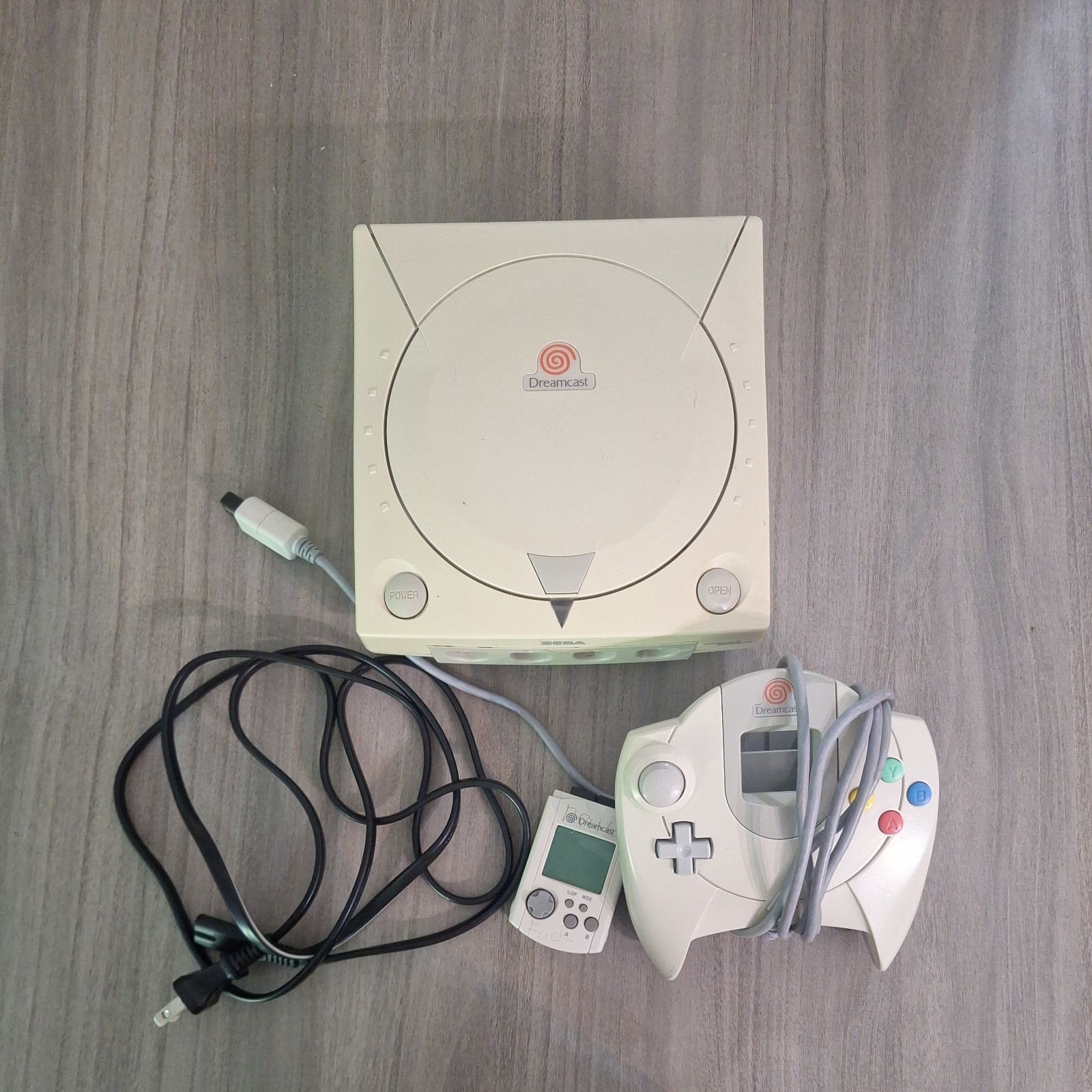 Sega Dreamcast White Console with Controller and Memory Card Tested Working
