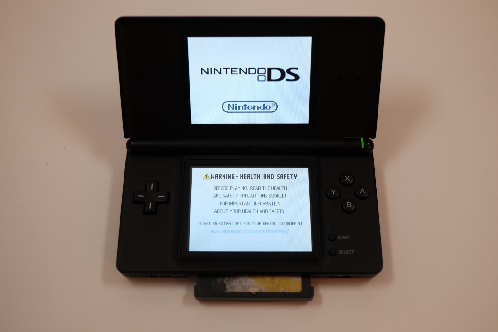 Nintendo DS Lite Handheld Cobalt and Black w/stylus, gba cover, charger USG-001