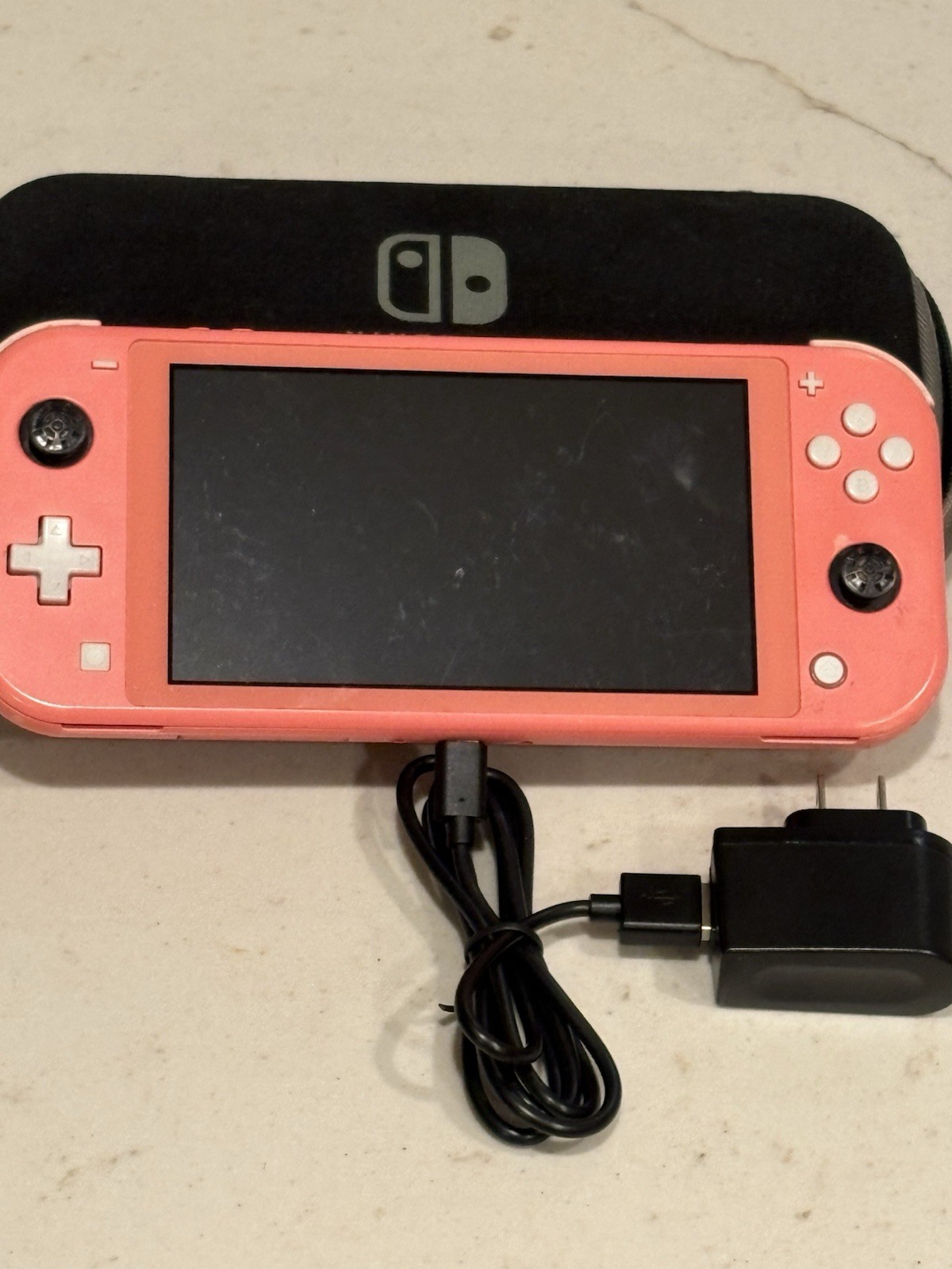 Nintendo Switch Lite HDH-001 32 GB Console -Coral- w/Charger, Travel Case “READ”