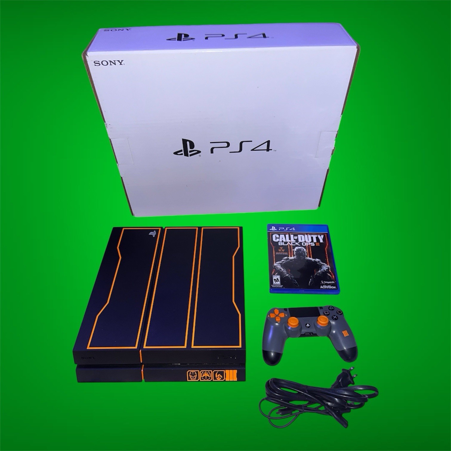 PS4 Console Call Of Duty Black Ops 3 Limited 1TB Tested W/ Box Game Controller
