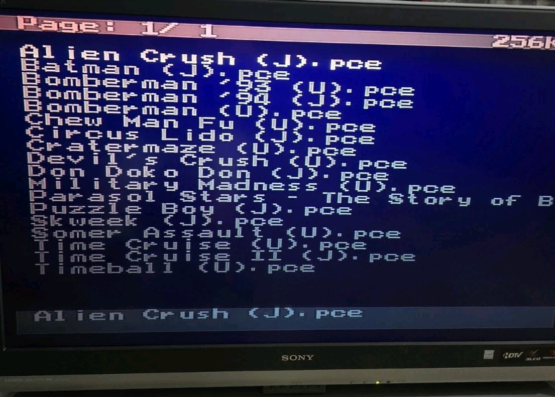 NEC PC ENGINE CORE GRAFX II Console + 2 GB Micro SD Card & 128 RARE Games L@@K