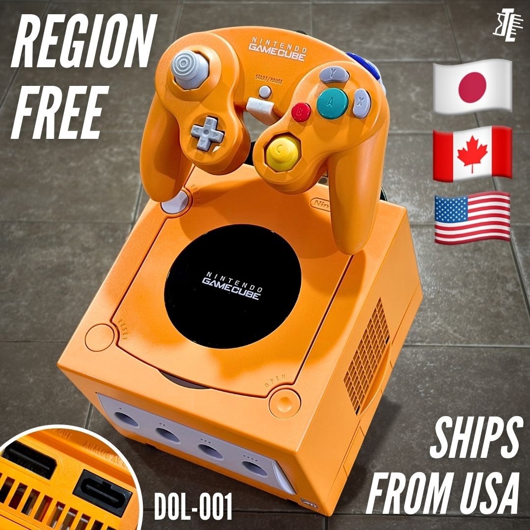 SPICE ORANGE Nintendo GameCube Console DOL-001 Authentic REGION FREE JPN / USA