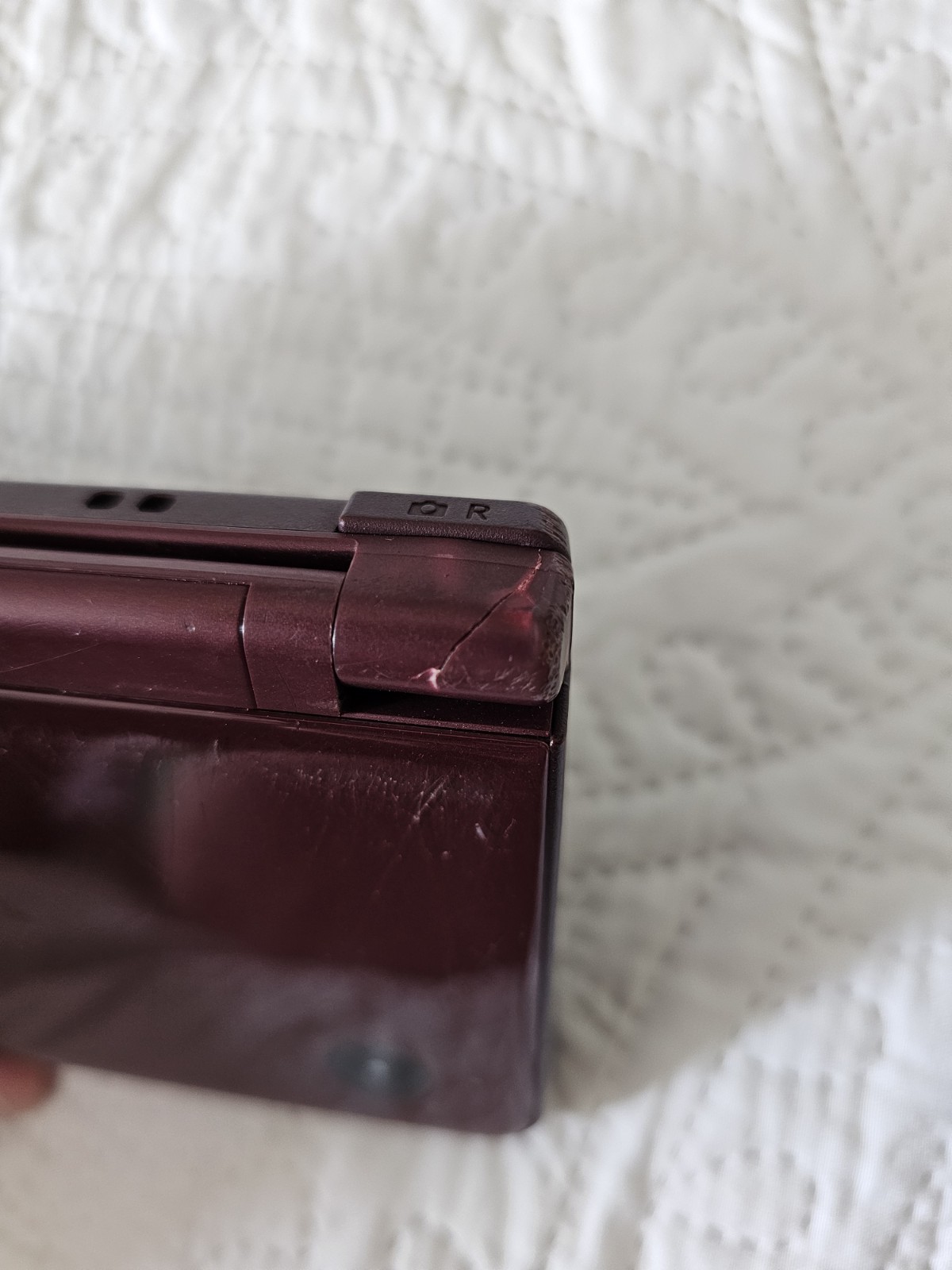 USA Nintendo Dsi XL Burgundy 10 Games Tested And Working! No Charger & Stylist.
