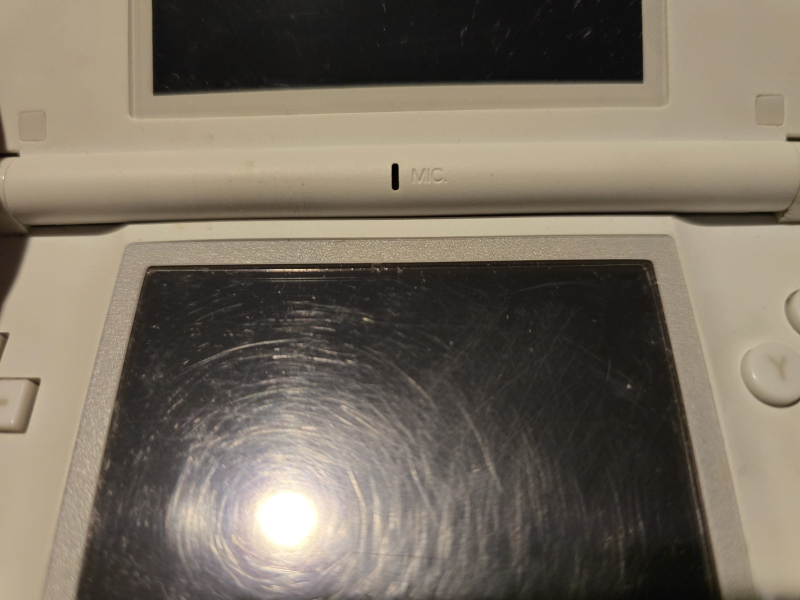 Nintendo DS Lite Polar White Handheld Console OEM Stylus Tested No Charger