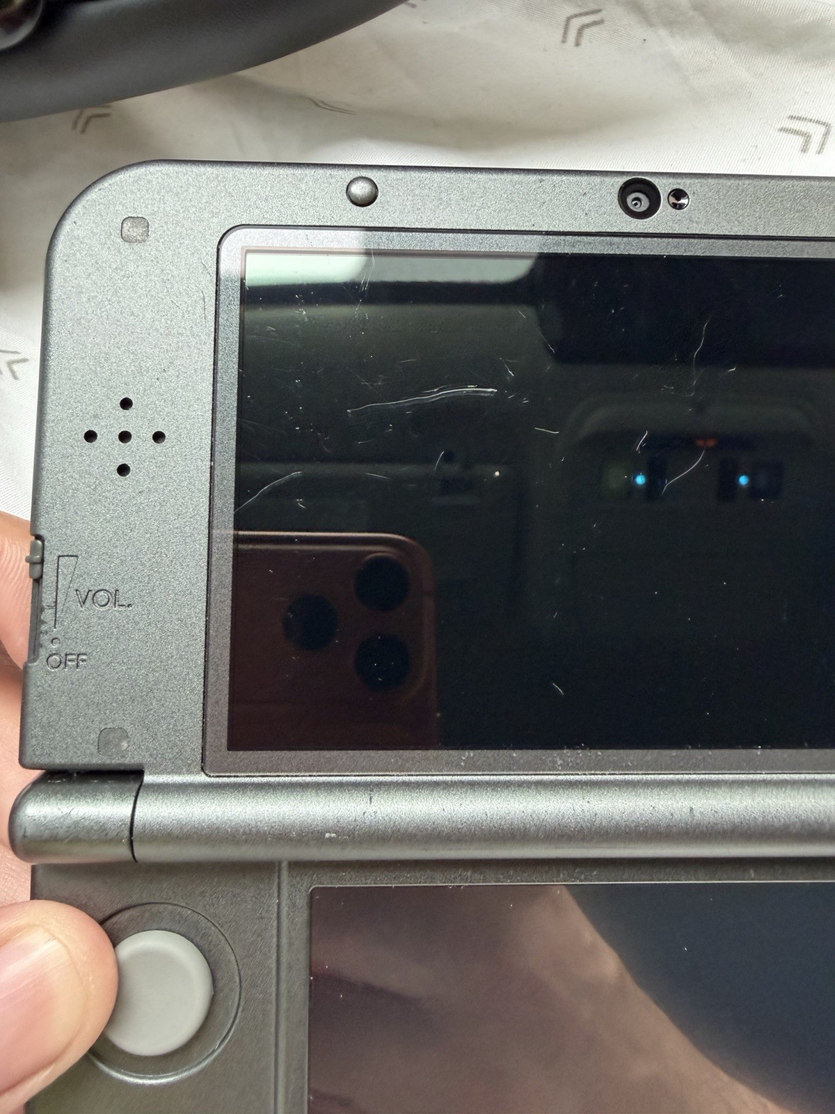 New Nintendo 3DS XL Gray Black Console Tested Great Condition R Button Sticky