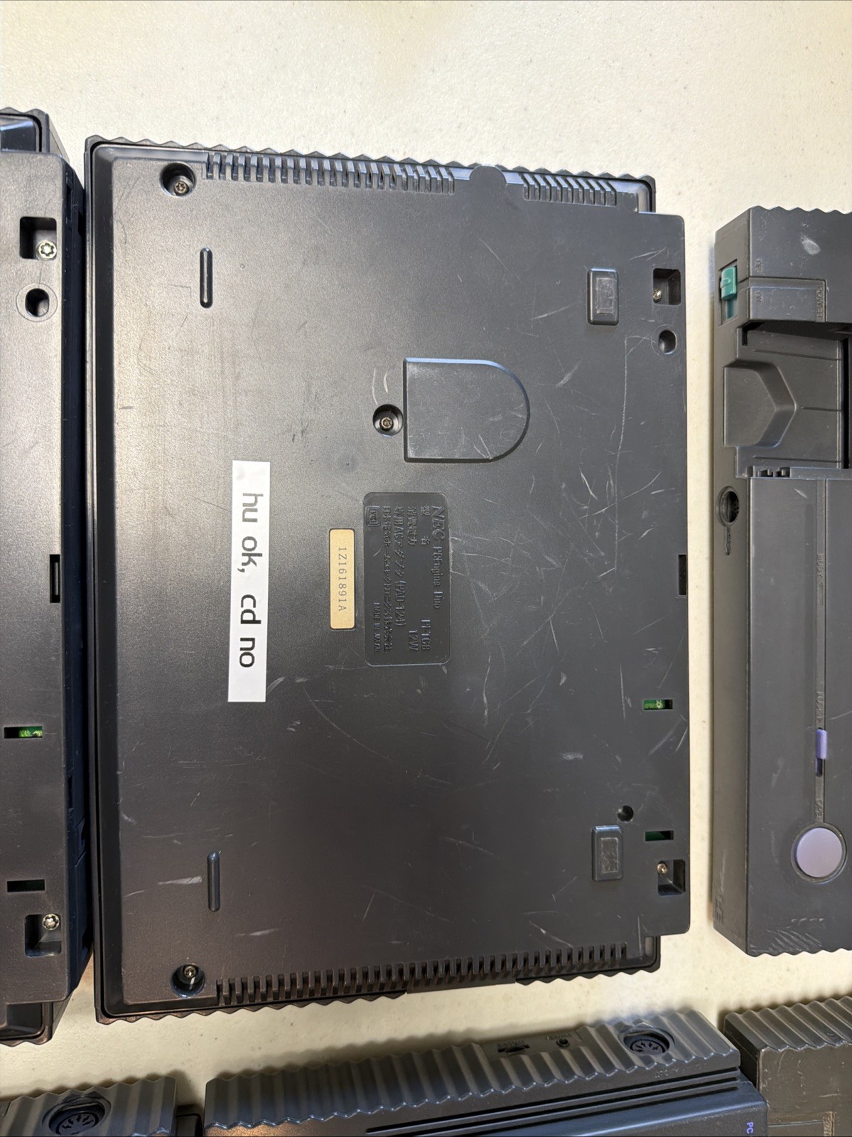 (6) PC-Engine JUNK DUO Console System Lot «Not Working», HuCard works, no cd