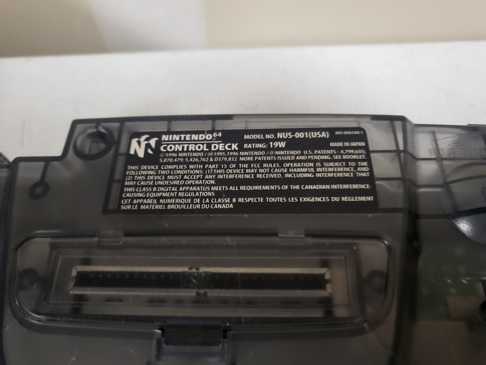 Nintendo N64 Smoke Clear Gray Funtastic Console OEM Controller Expansion READ