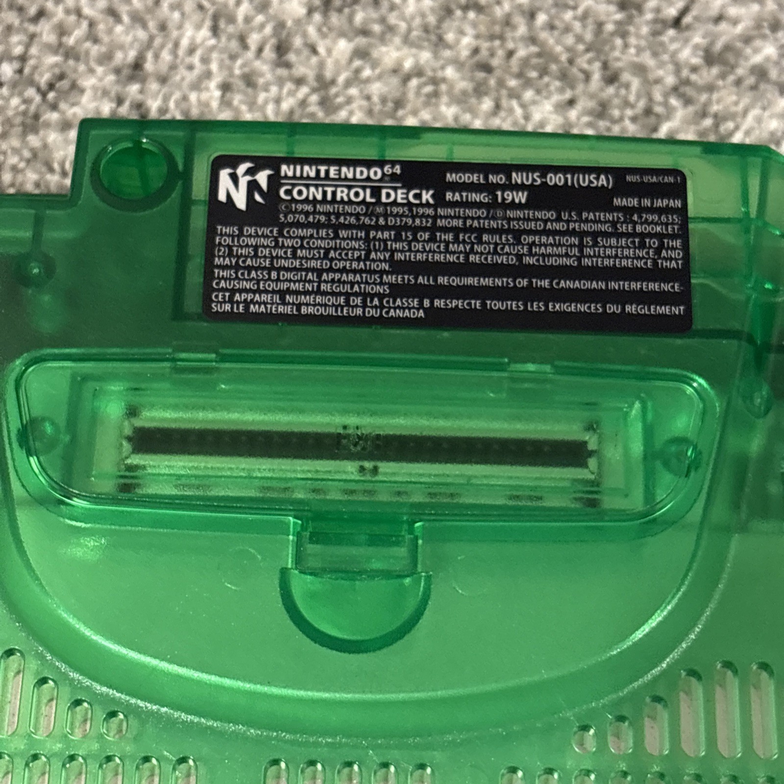 Nintendo N64 Jungle Green Console W/ OEM Controller, Expansion Pack, REGION FREE