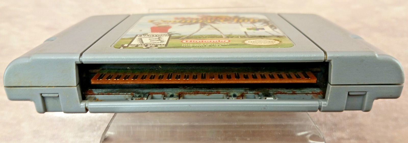 Nintendo 64 Clear Blue Re-Shell Console Bundle OEM Controller Cords