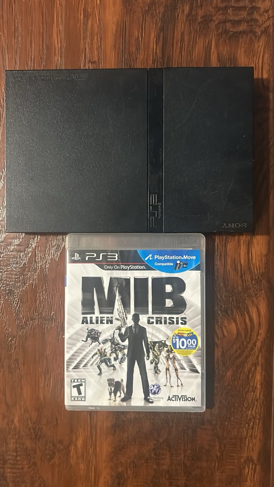 Sony Playstation 2 Slim Black – Tested & Working W/ MIB Alien Crisis